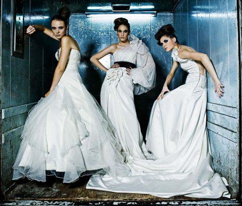 Fashion photography portraiture photoshoot, Bridal fashion taken in a cargo lift — fashion portrait photographer singapore, fashion photography singapore
