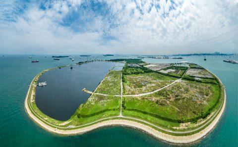 Singapore aerial photography with CAAS permit for flying in danger area — industrial photographer singapore, waste management photography singapore