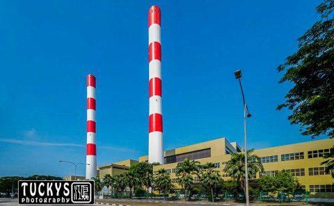Industrial photographer Singapore — NEA Tuas South Incineration Plant exterior photography for annual report, waste management photography singapore
