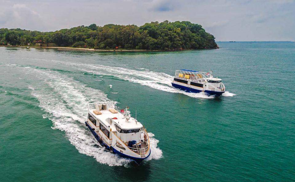 aerial photography and videography of marine vessel in action. drone image shot by professional aerial photographer and videographer with valid CAAS permit and license