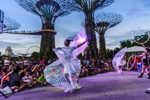 Singapore public performance event at the Gardens by the bay