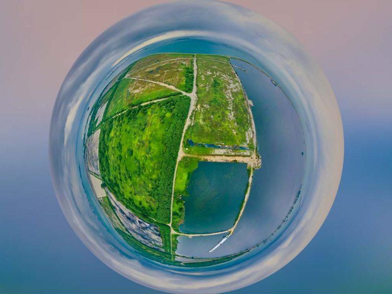 Singapore industrial photographer with aerial photography of Semakau landscape, by tuckys