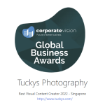 Global business award  for Best visual content creator 2022 to Tuckys Photography