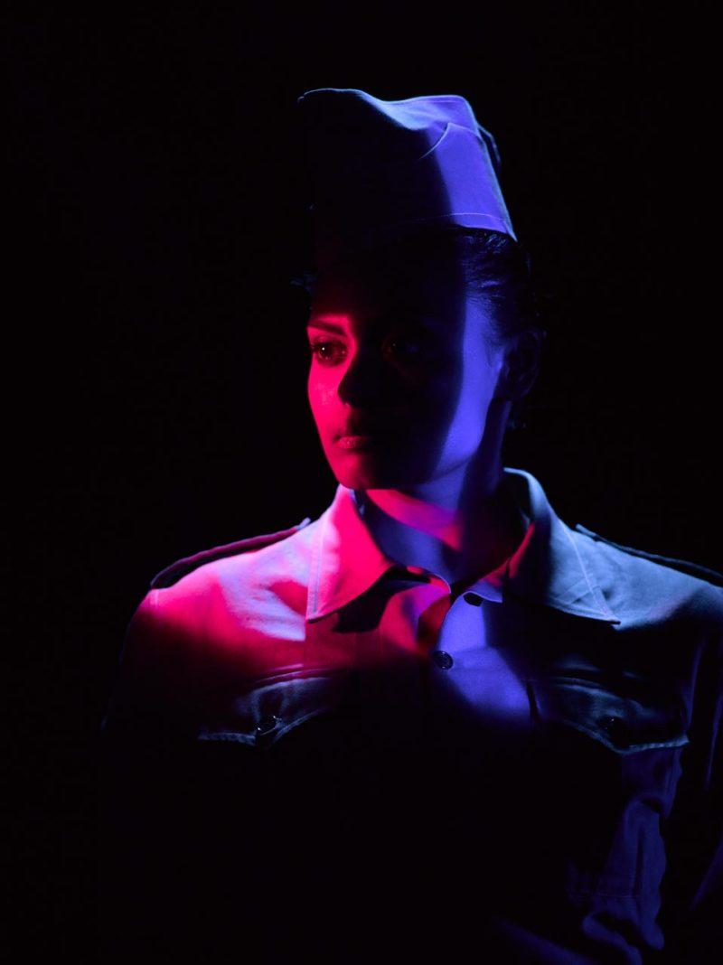 Commercial Portrait 12 Low key creative portraiture. mood shot with dark shadows and colour lightings.