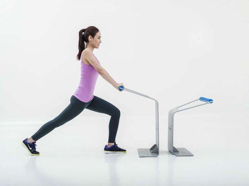 Advertising portrait 4 Advertising portrait photography for commercial products by tuckys. Kinetics fitness equipment advertisement with model, commercial portrait photography.